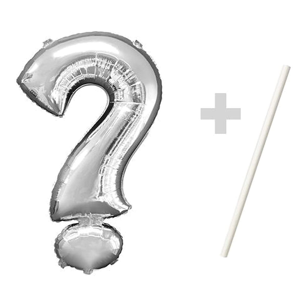 Buchstabenballon Mini Silber A–Z – Buchstabe ?