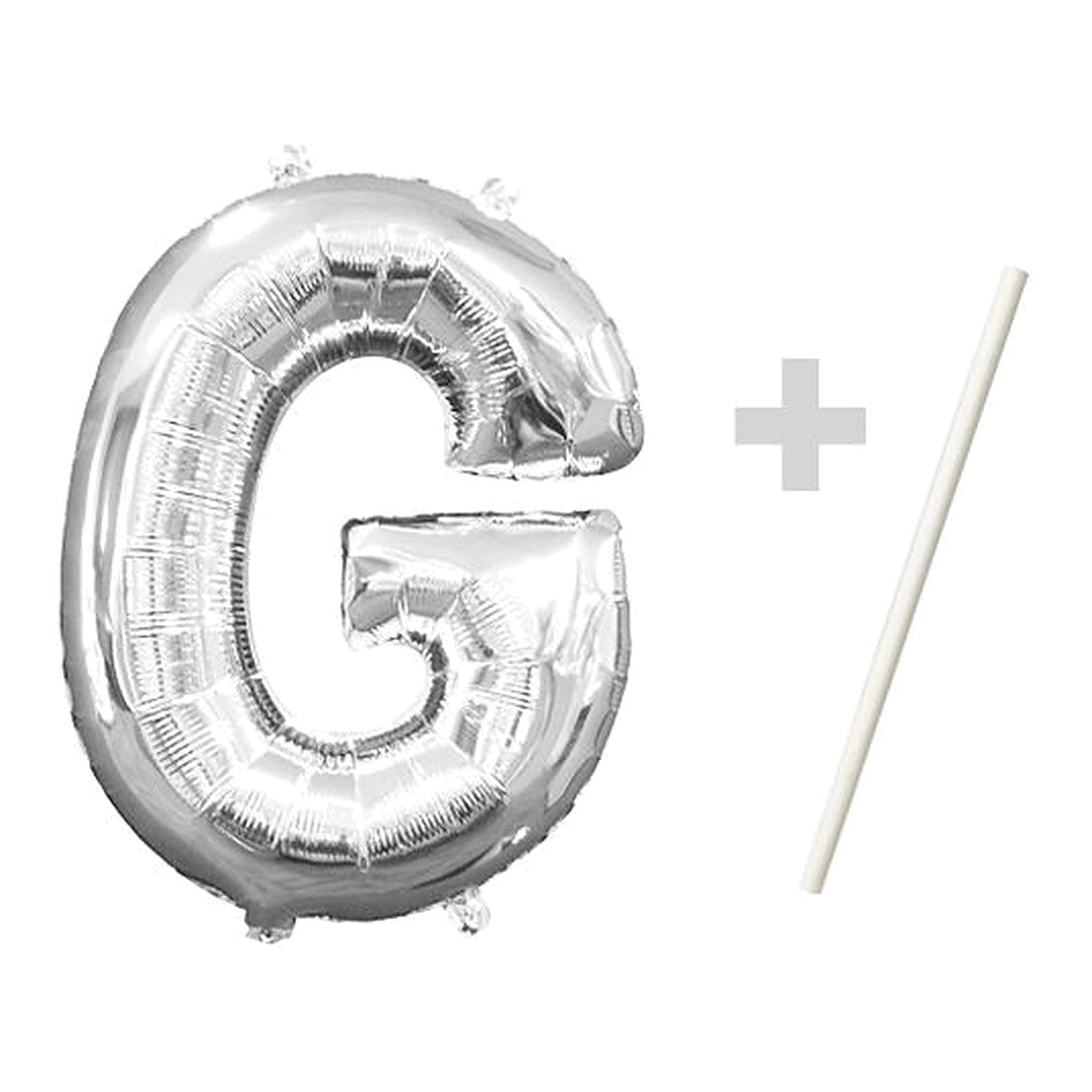 Buchstabenballon Mini Silber A–Z – Buchstabe G