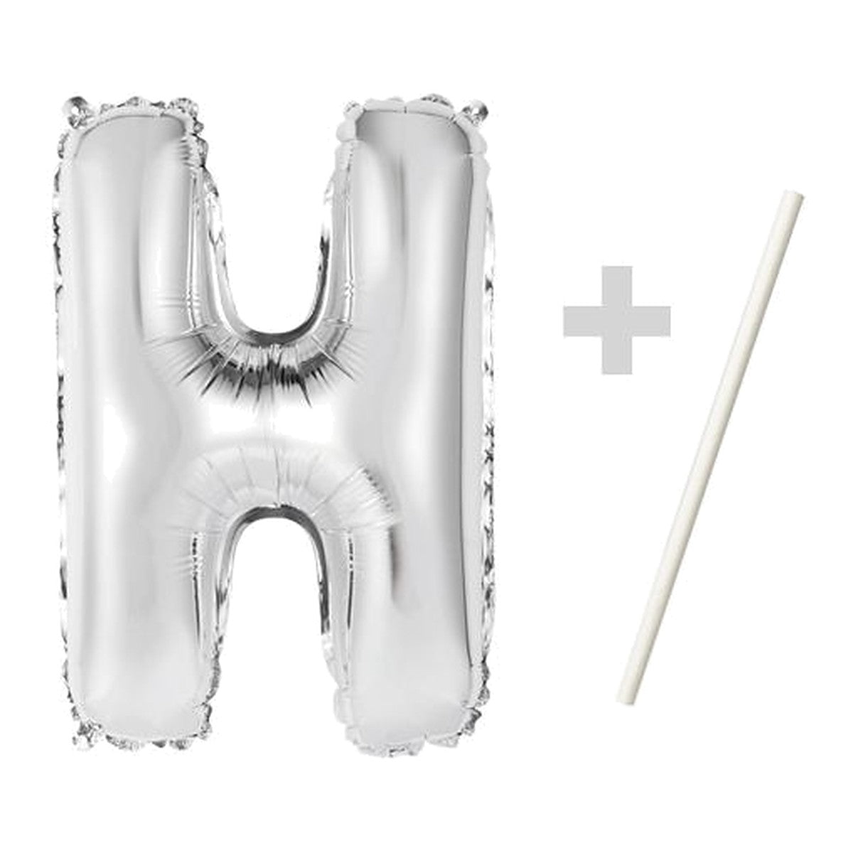 Buchstabenballon Mini Silber A–Z – Buchstabe H