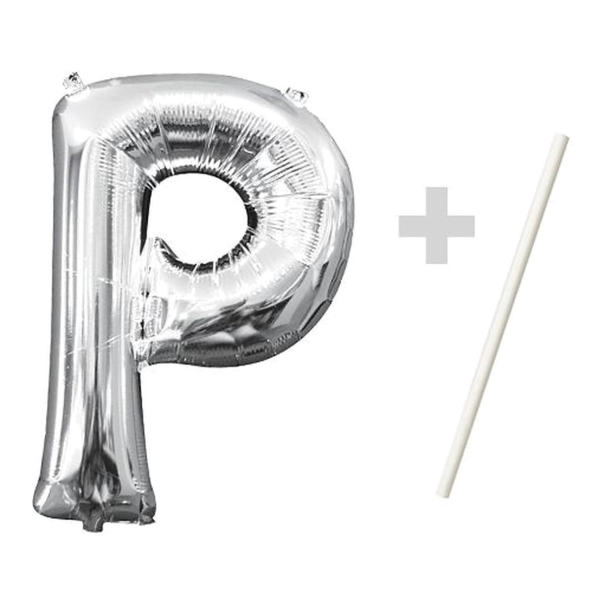 Buchstabenballon Mini Silber A–Z – Buchstabe P