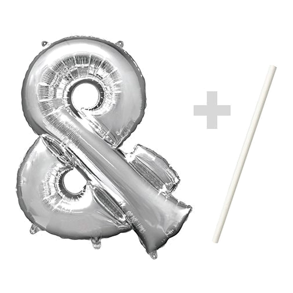 Buchstabenballon Mini Silber A–Z – Buchstabe &