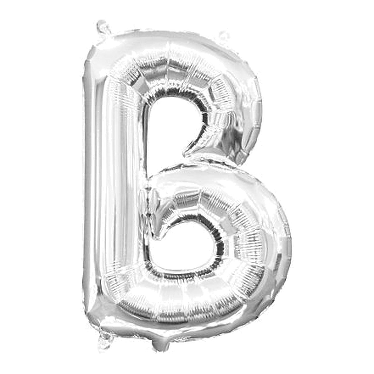 Buchstabenballon Maxi Silber A–Z – Buchstabe B