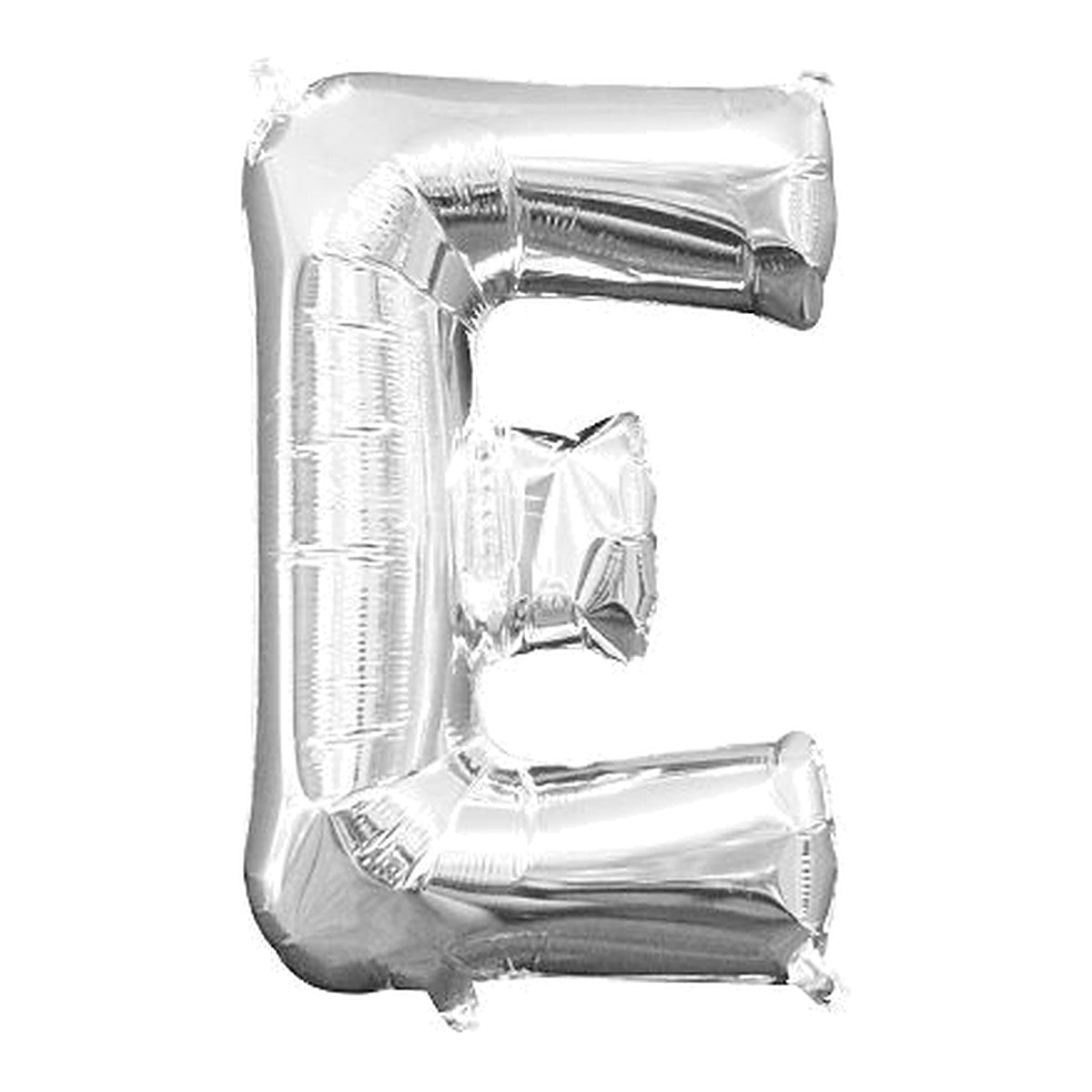 Buchstabenballon Maxi Silber A–Z – Buchstabe E