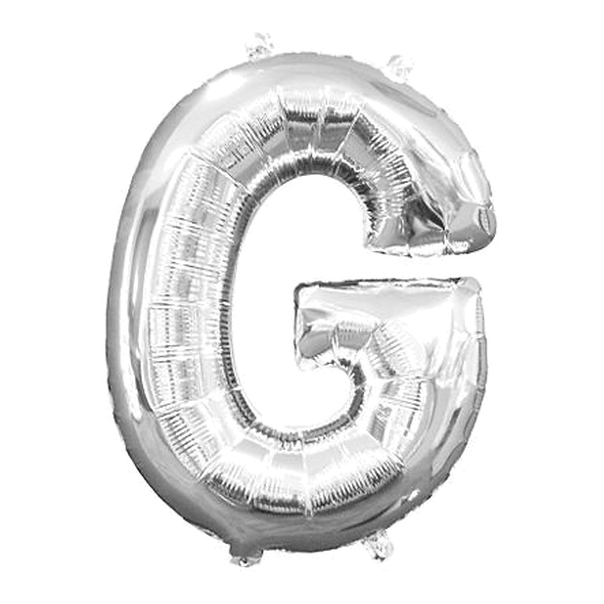 Buchstabenballon Maxi Silber A–Z – Buchstabe G