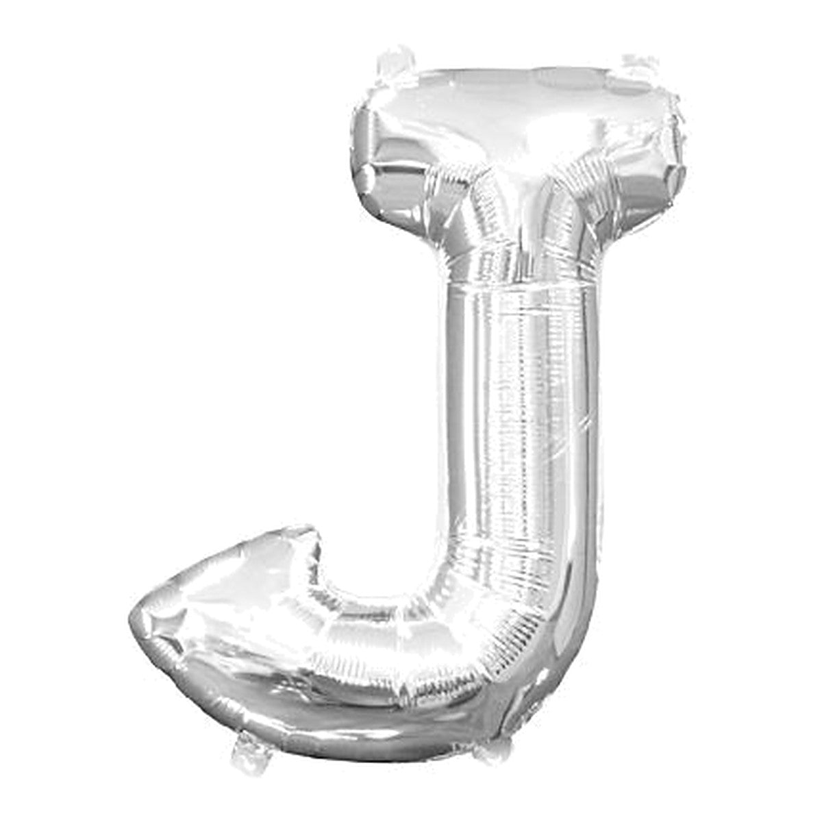Buchstabenballon Maxi Silber A–Z – Buchstabe J