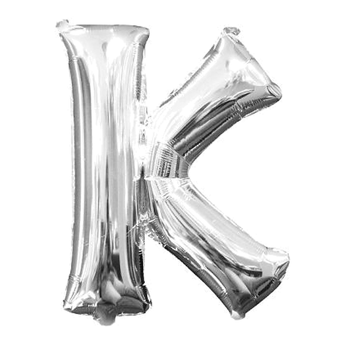 Buchstabenballon Maxi Silber A–Z – Buchstabe K