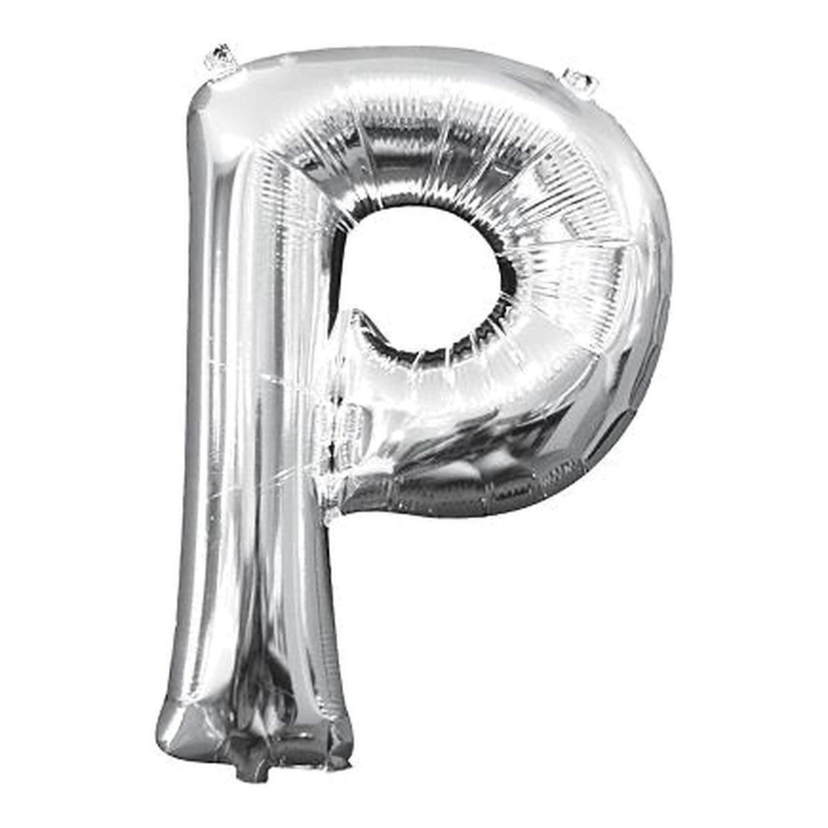 Buchstabenballon Maxi Silber A–Z – Buchstabe P