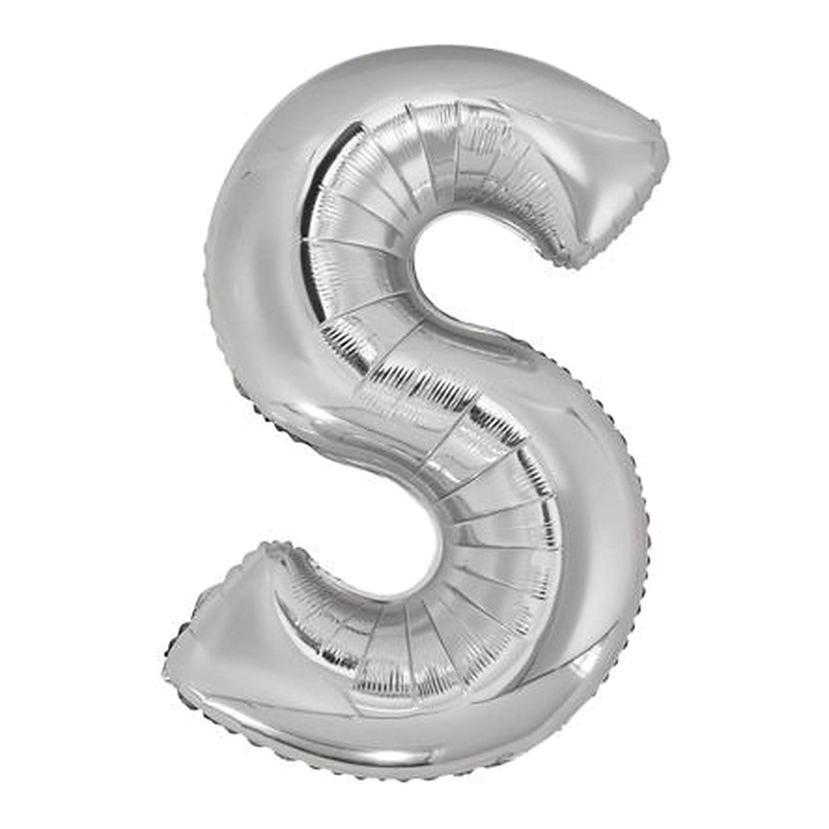 Buchstabenballon Maxi Silber A–Z – Buchstabe S