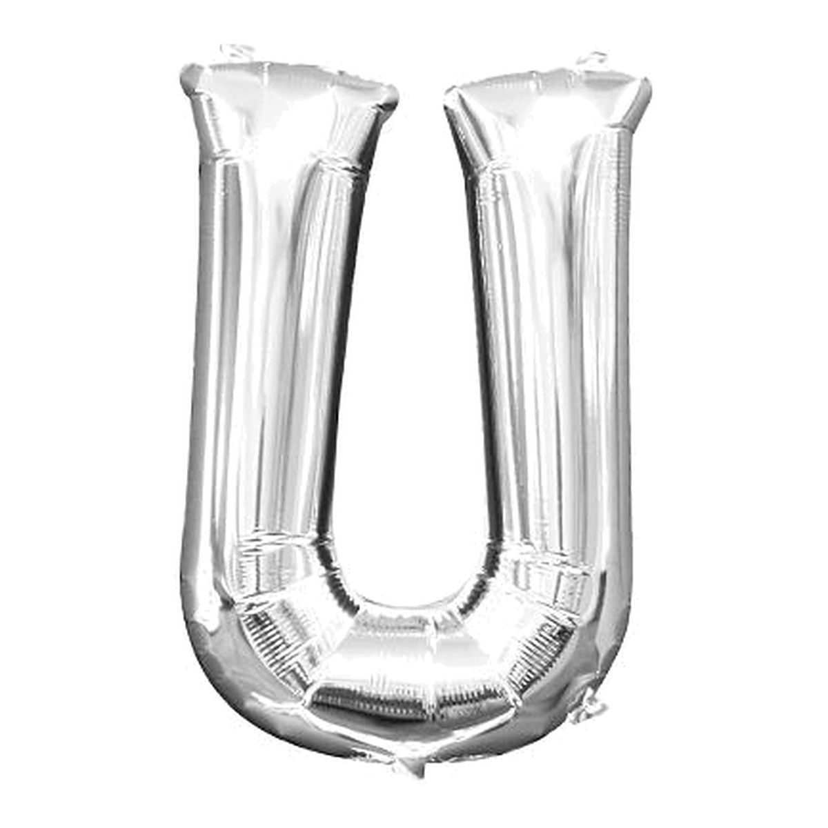 Buchstabenballon Maxi Silber A–Z – Buchstabe U