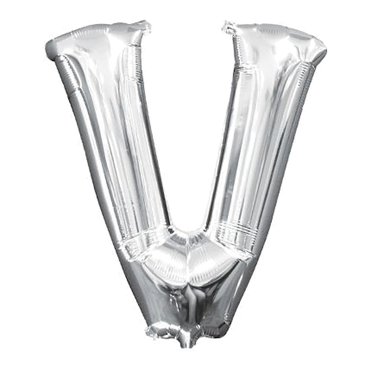 Buchstabenballon Maxi Silber A–Z – Buchstabe V