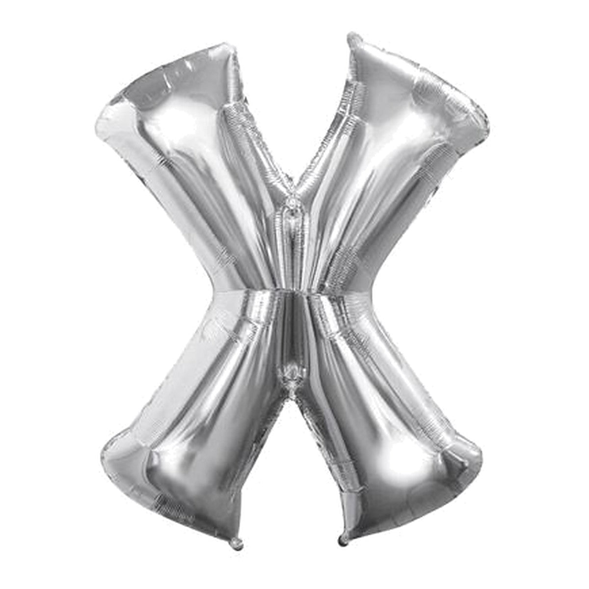 Buchstabenballon Maxi Silber A–Z – Buchstabe X