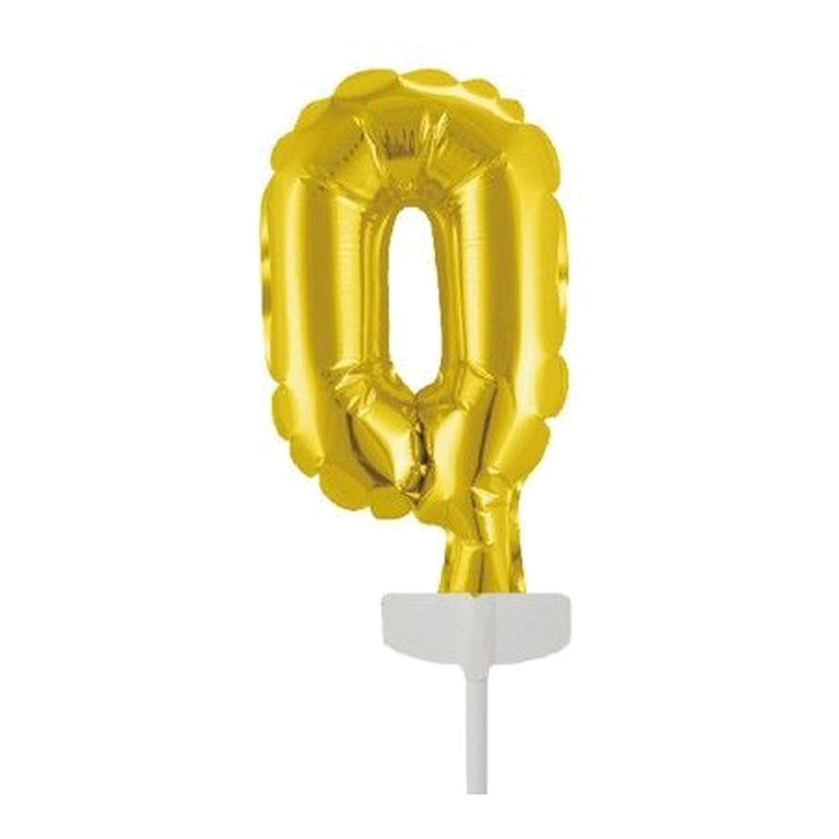 Tortendeko Zahlenballon 0–9 – Zahl 0 Gold