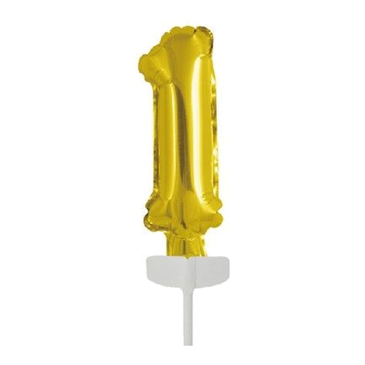 Tortendeko Zahlenballon 0–9 – Zahl 1 Gold