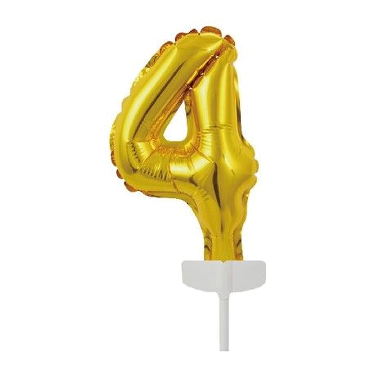 Tortendeko Zahlenballon 0–9 – Zahl 4 Gold
