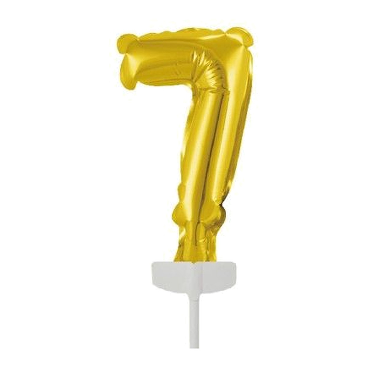 Tortendeko Zahlenballon 0–9 – Zahl 7 Gold