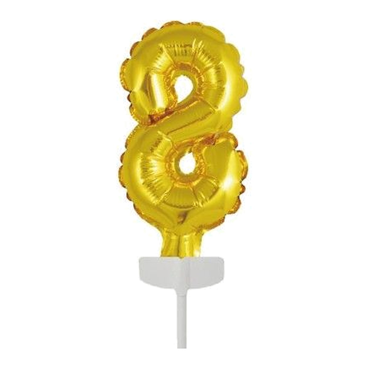 Tortendeko Zahlenballon 0–9 – Zahl 8 Gold