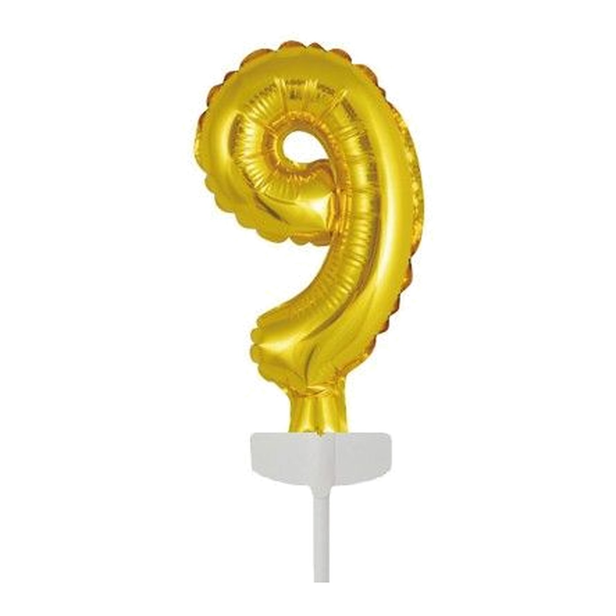 Tortendeko Zahlenballon 0–9 – Zahl 9 Gold