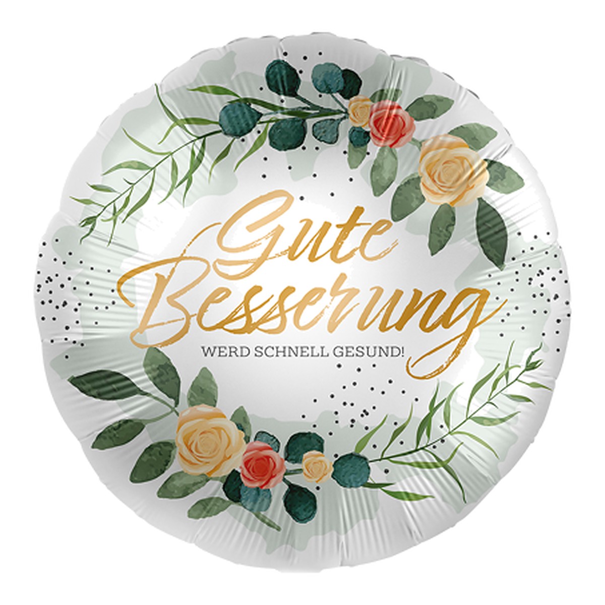 Gute Besserung nature Folienballon – Grösse: Midi · ungefüllt