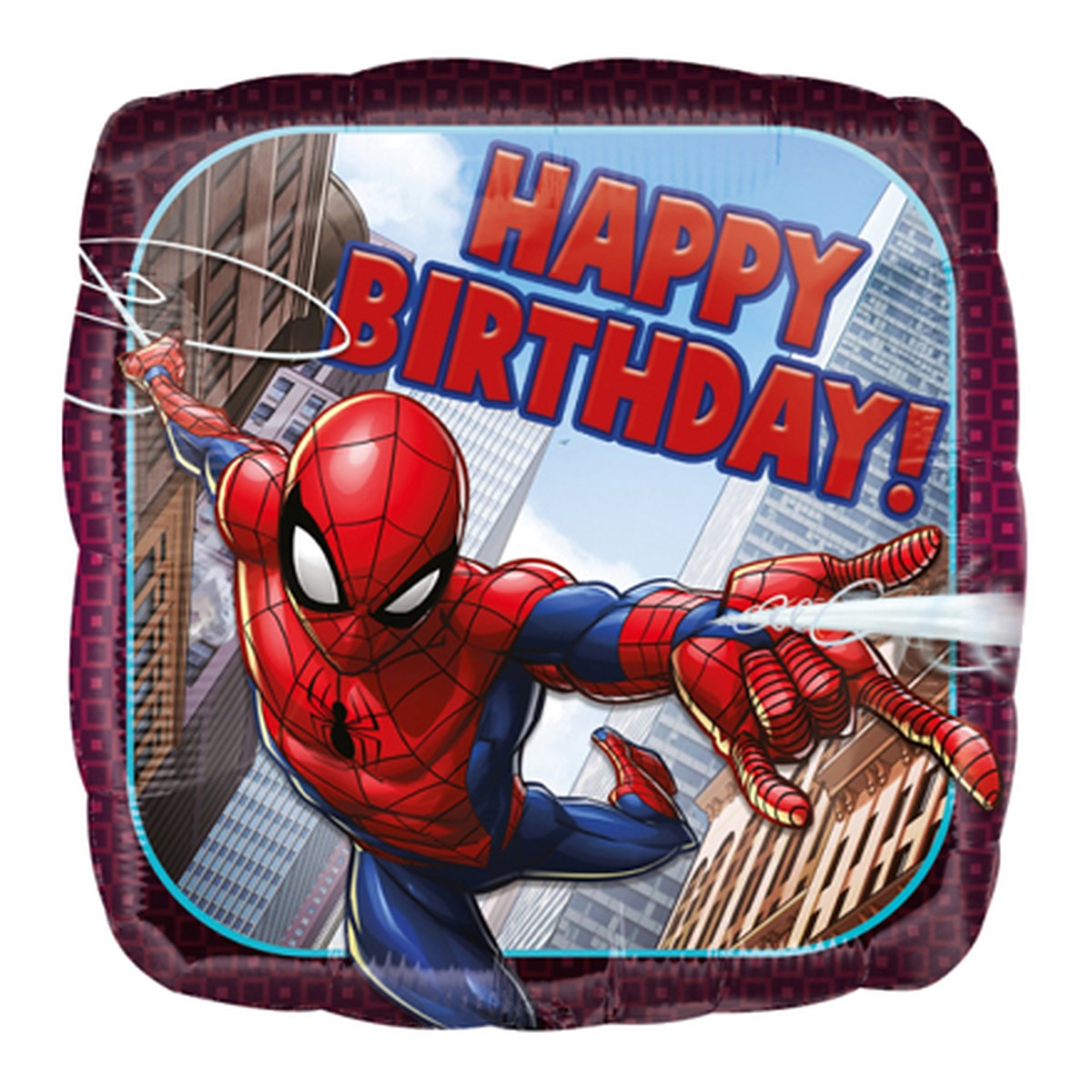 Spiderman Happy Birthday Folienballon – Grösse: Midi · ungefüllt