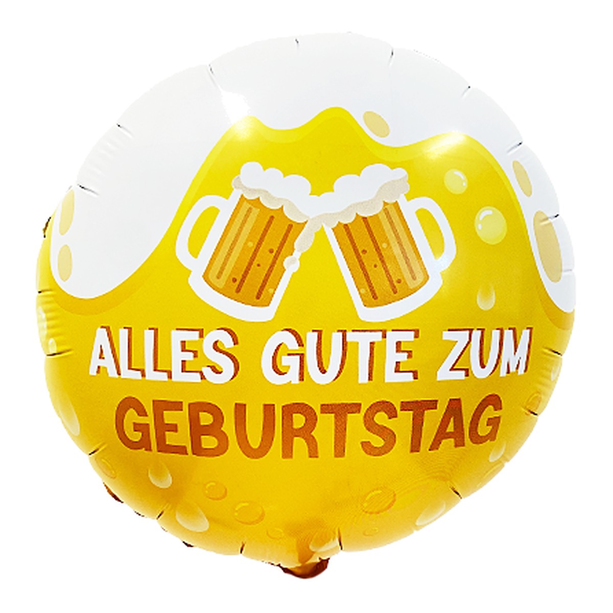 Geburtstag Bier Folienballon – Grösse: Midi · ungefüllt