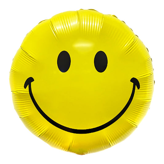 Smile Folienballon gelb – Grösse: Midi · ungefüllt