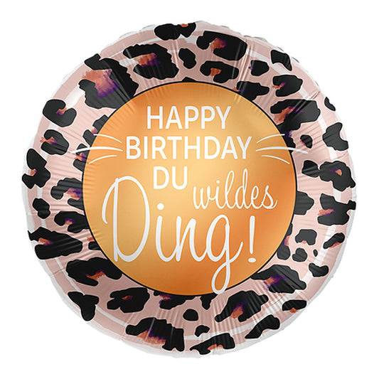 Birthday wildes Ding Folienballon – Grösse: Midi · ungefüllt