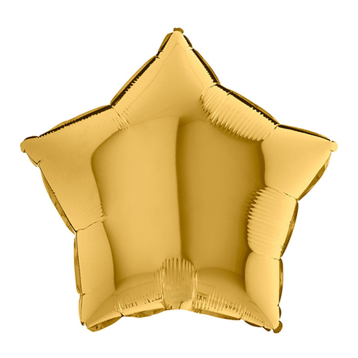 Folienballon uni Stern gold - offen – Grösse: Midi · ungefüllt