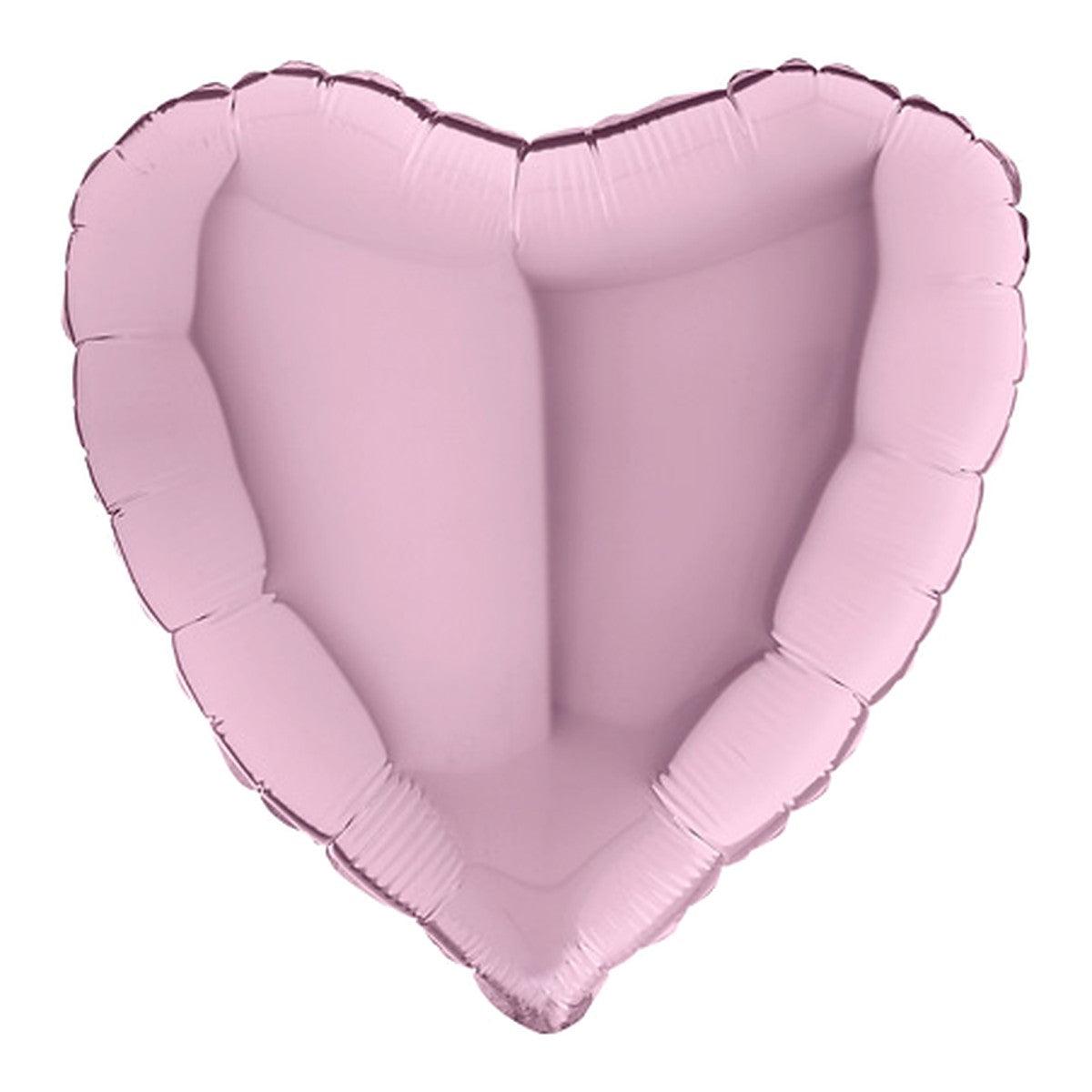 Folienballon uni Herz Satin lila - offen – Grösse: Midi · ungefüllt