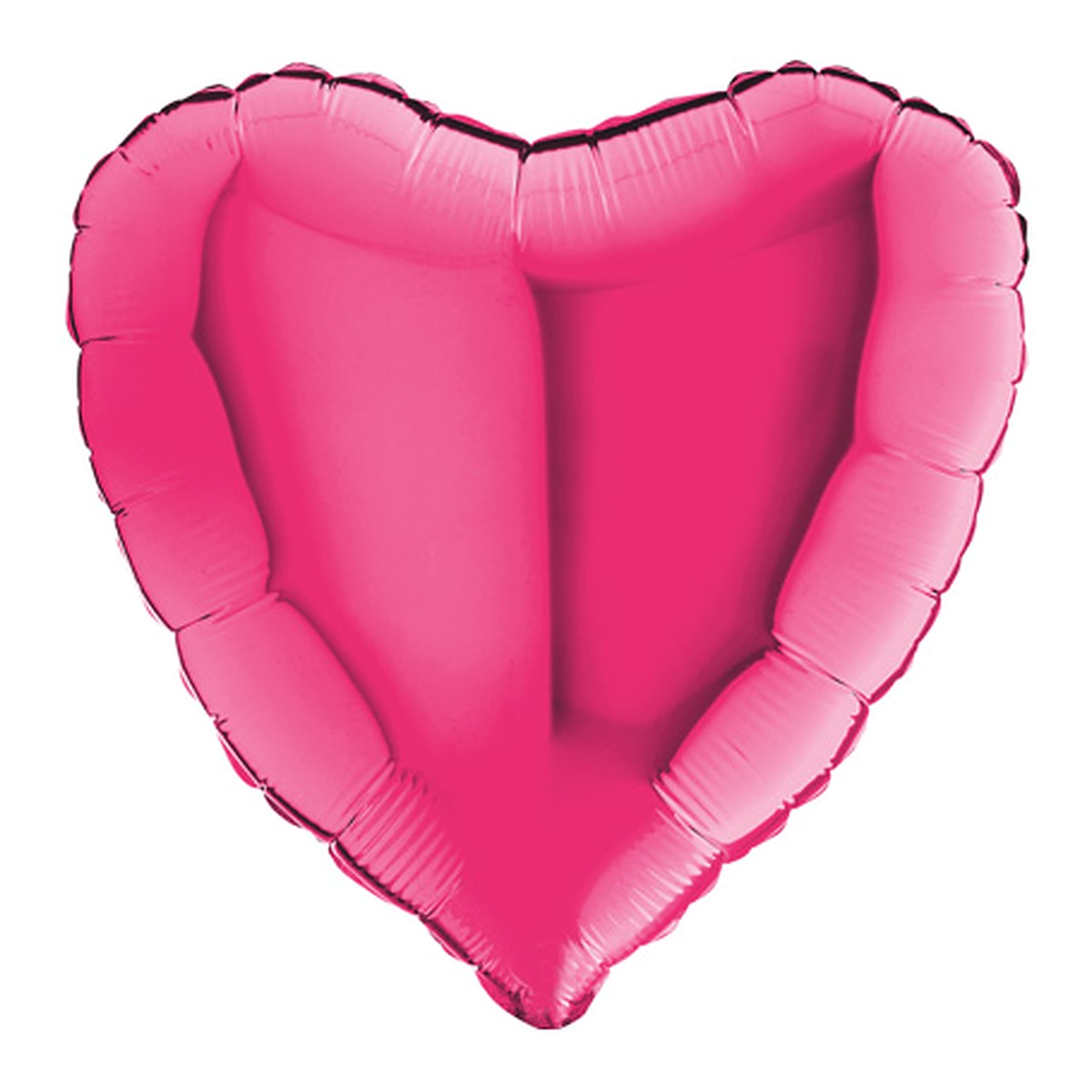 Folienballon uni Herz pink - offen – Grösse: Midi · ungefüllt