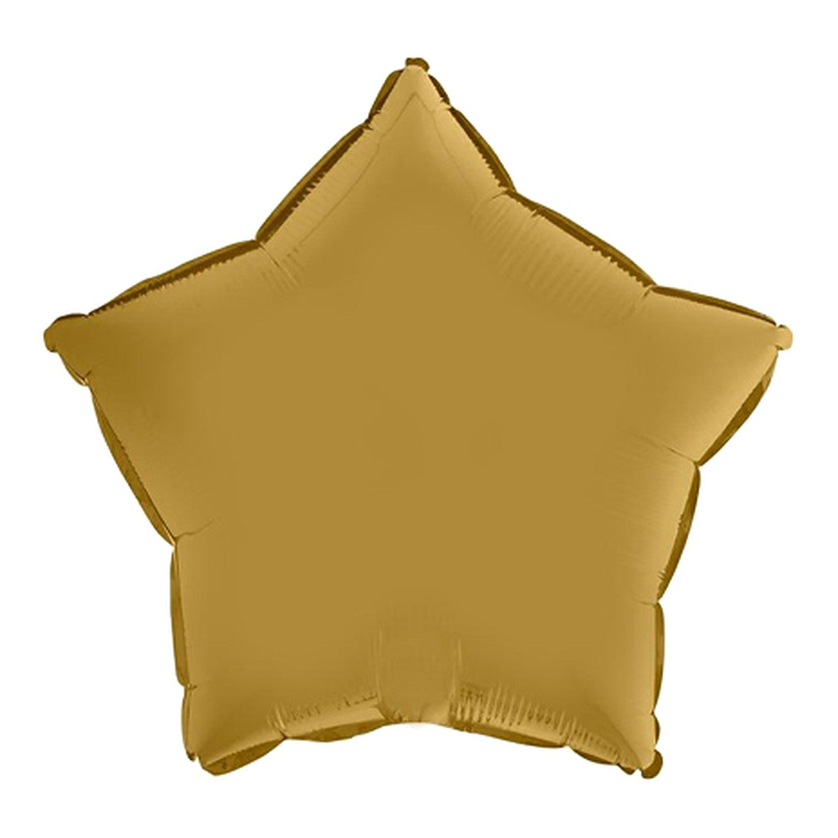 Folienballon uni Stern Satin gold - offen – Grösse: Midi · ungefüllt