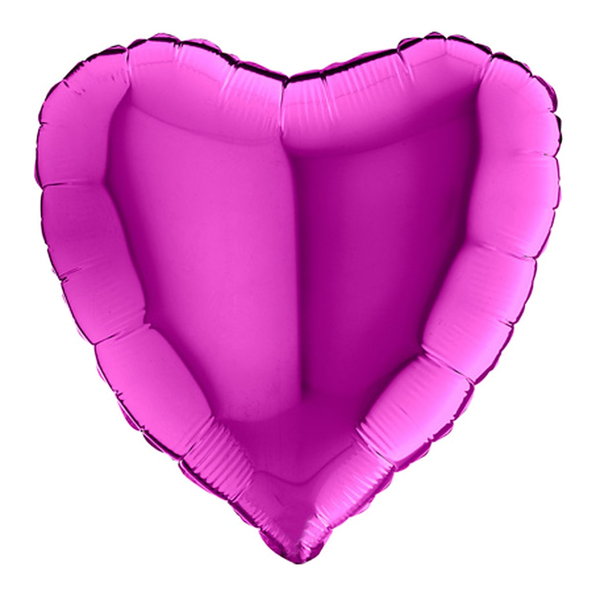 Folienballon uni Herz violett - offen – Grösse: Midi · ungefüllt