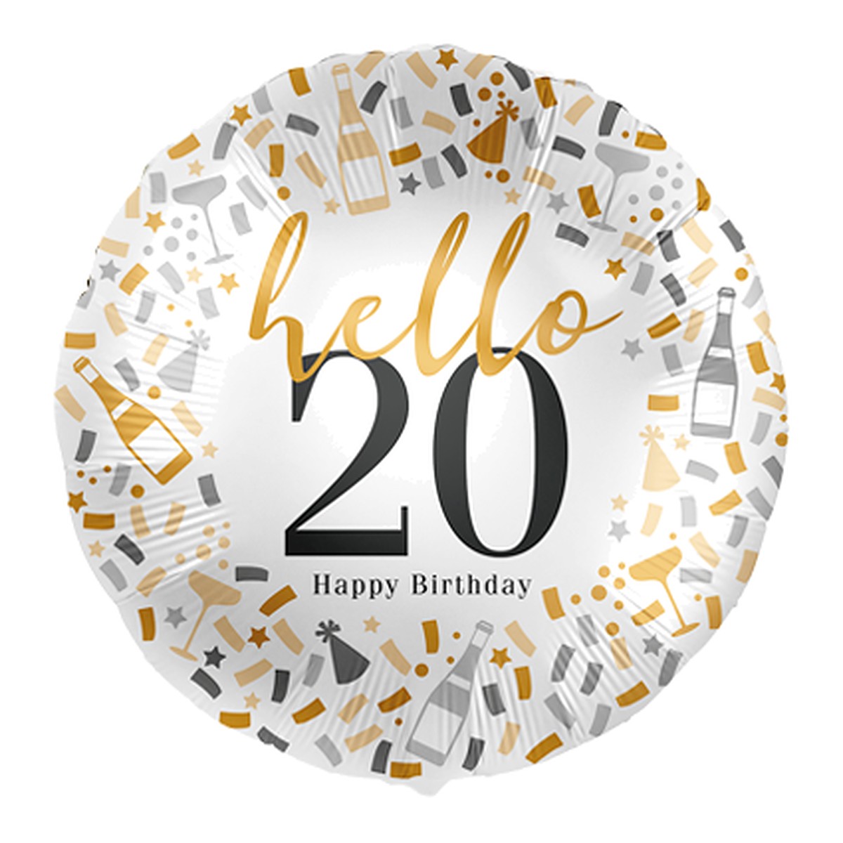 Geburtstagsballon Elegant – Alter wählbar – Alter 20
