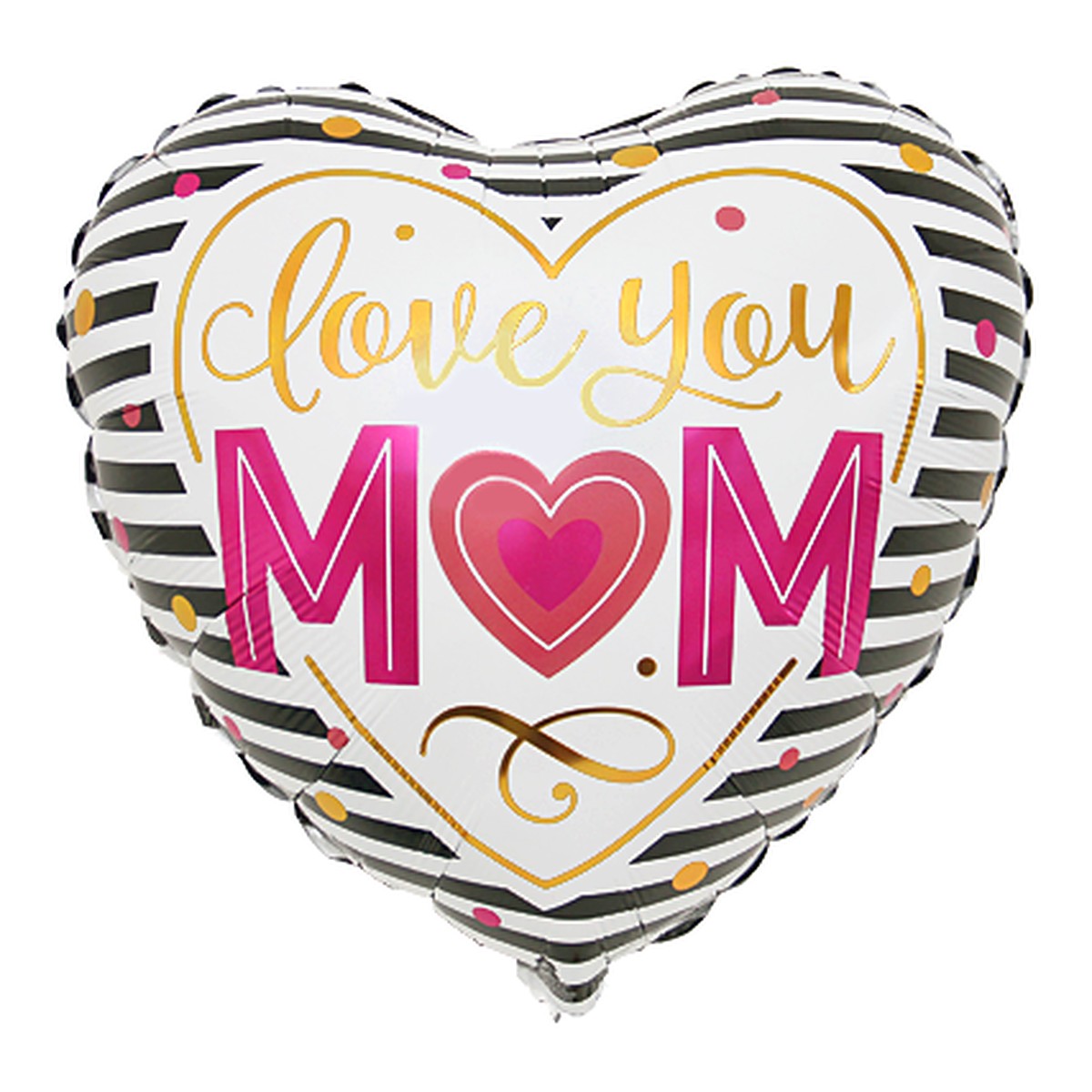 I love you Mom Folienballon – Grösse: Midi · ungefüllt