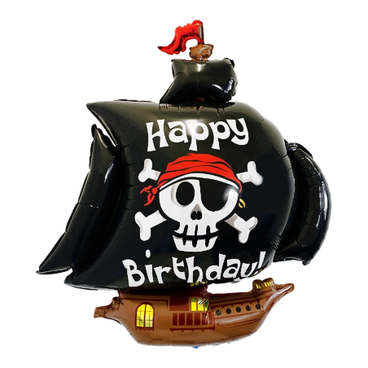 Piratenschiff Geburtstag Folienballon – Grösse: Maxi · ungefüllt