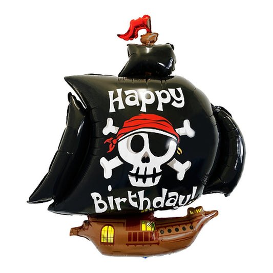Piratenschiff Geburtstag Folienballon – Grösse: Maxi · ungefüllt