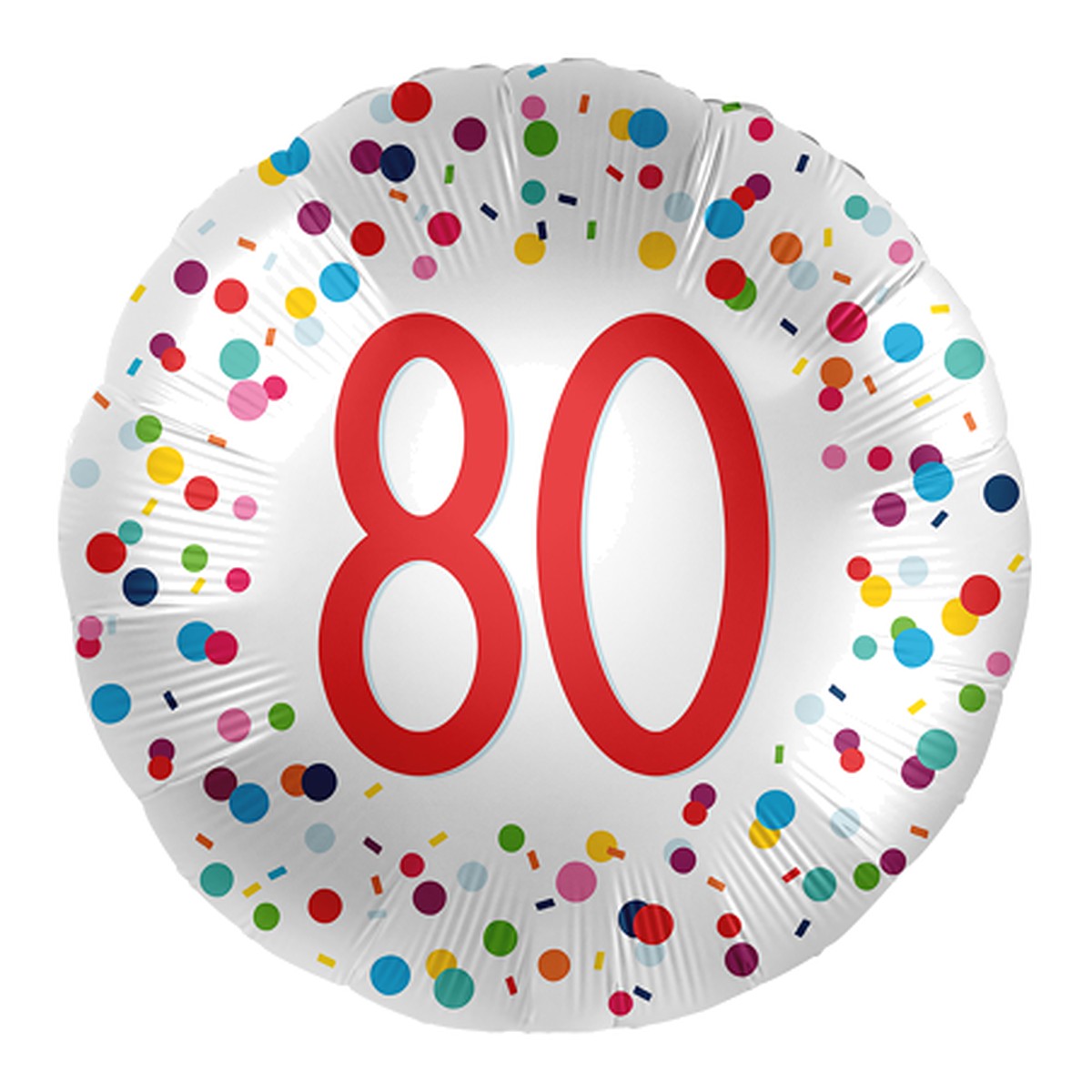 Geburtstagsballon Konfetti – Alter wählbar – Alter 80