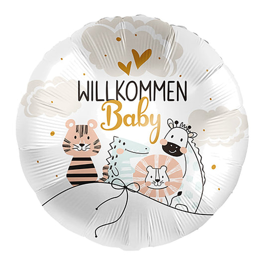 Willkommen Baby Folienballon – Grösse: Midi · ungefüllt