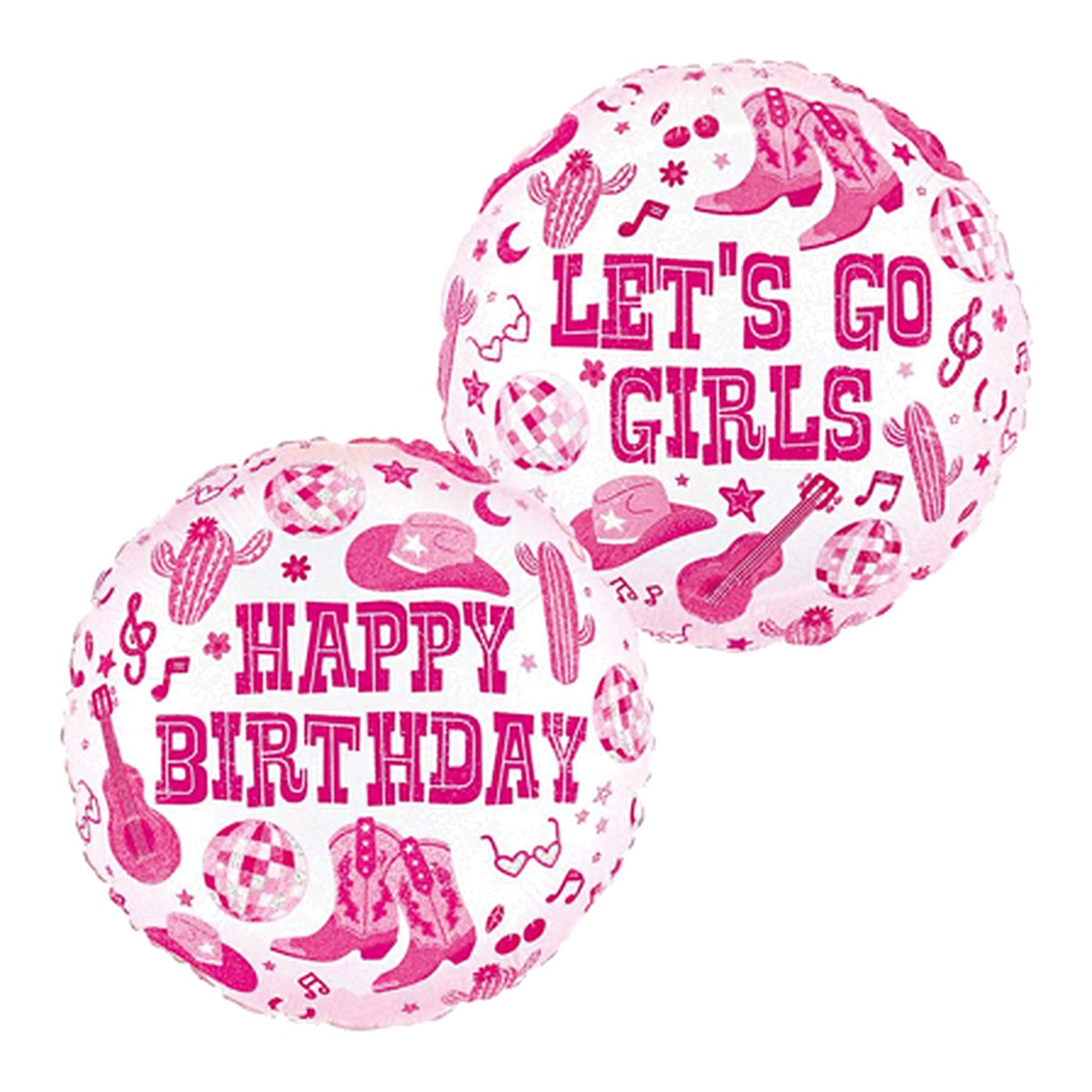 Birthday Cowgirl Folienballon – Grösse: Midi · ungefüllt