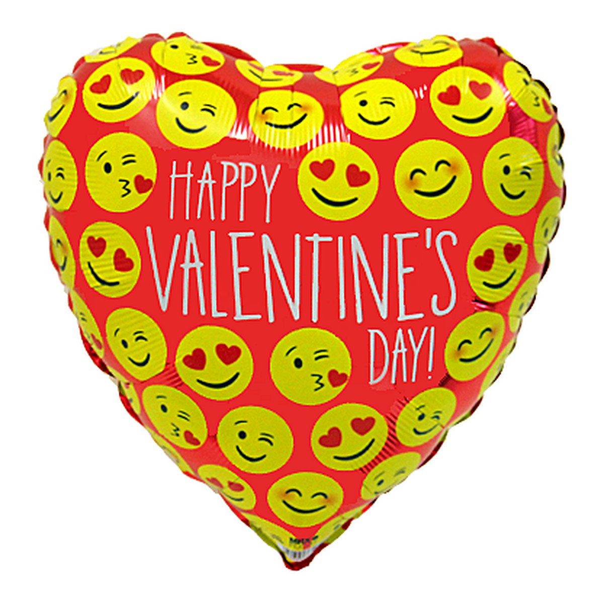 Valentinstag Emoji Folienballon – Grösse: Midi · ungefüllt
