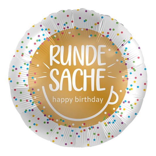 Runde Sache Birthday Folienballon – Grösse: Midi · ungefüllt