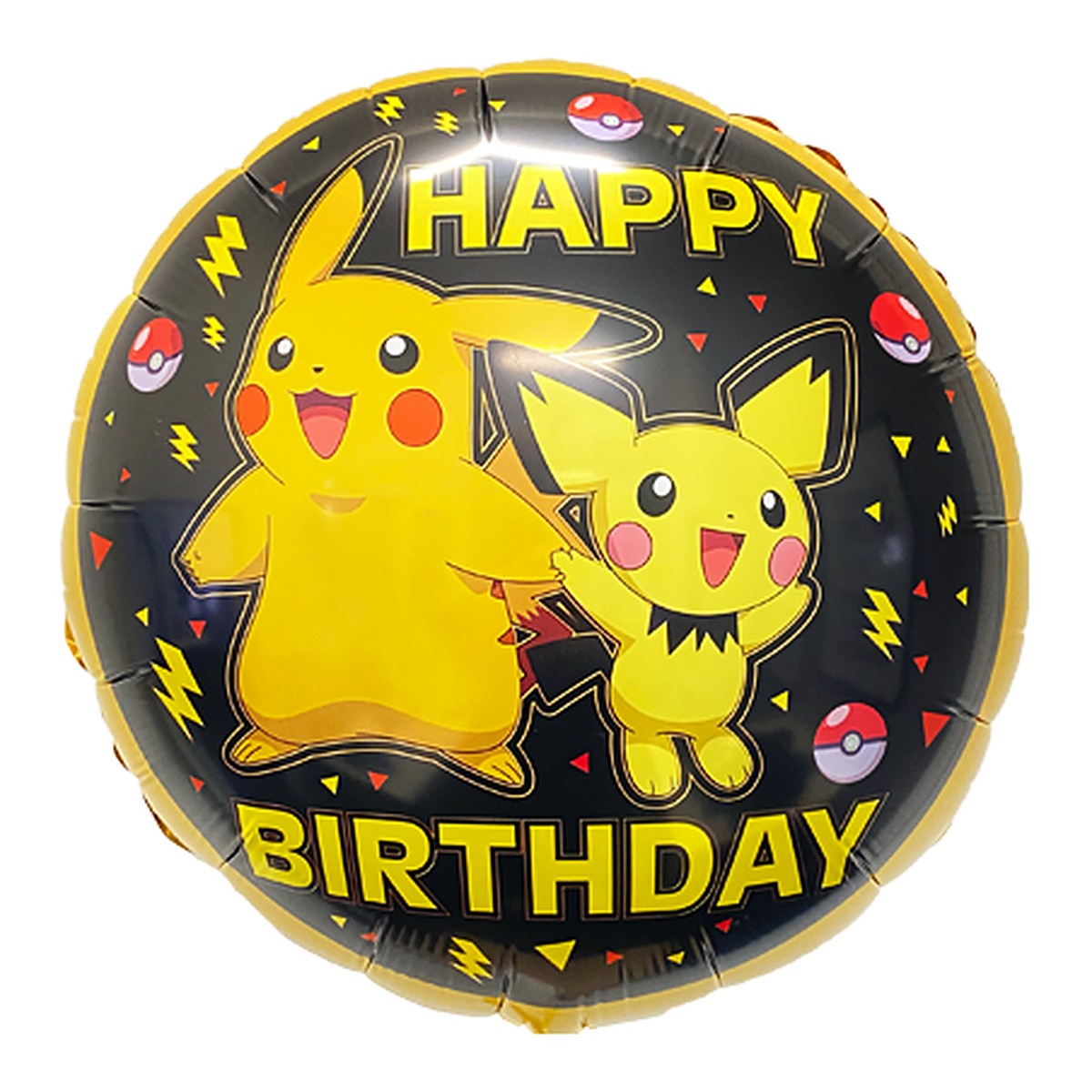 Pokemon Happy Birthday Folienballon – Grösse: Midi · ungefüllt