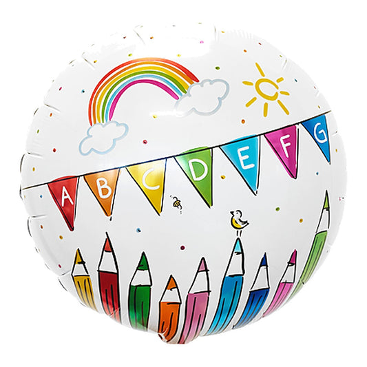 ABC Schule Folienballon – Grösse: Midi · ungefüllt