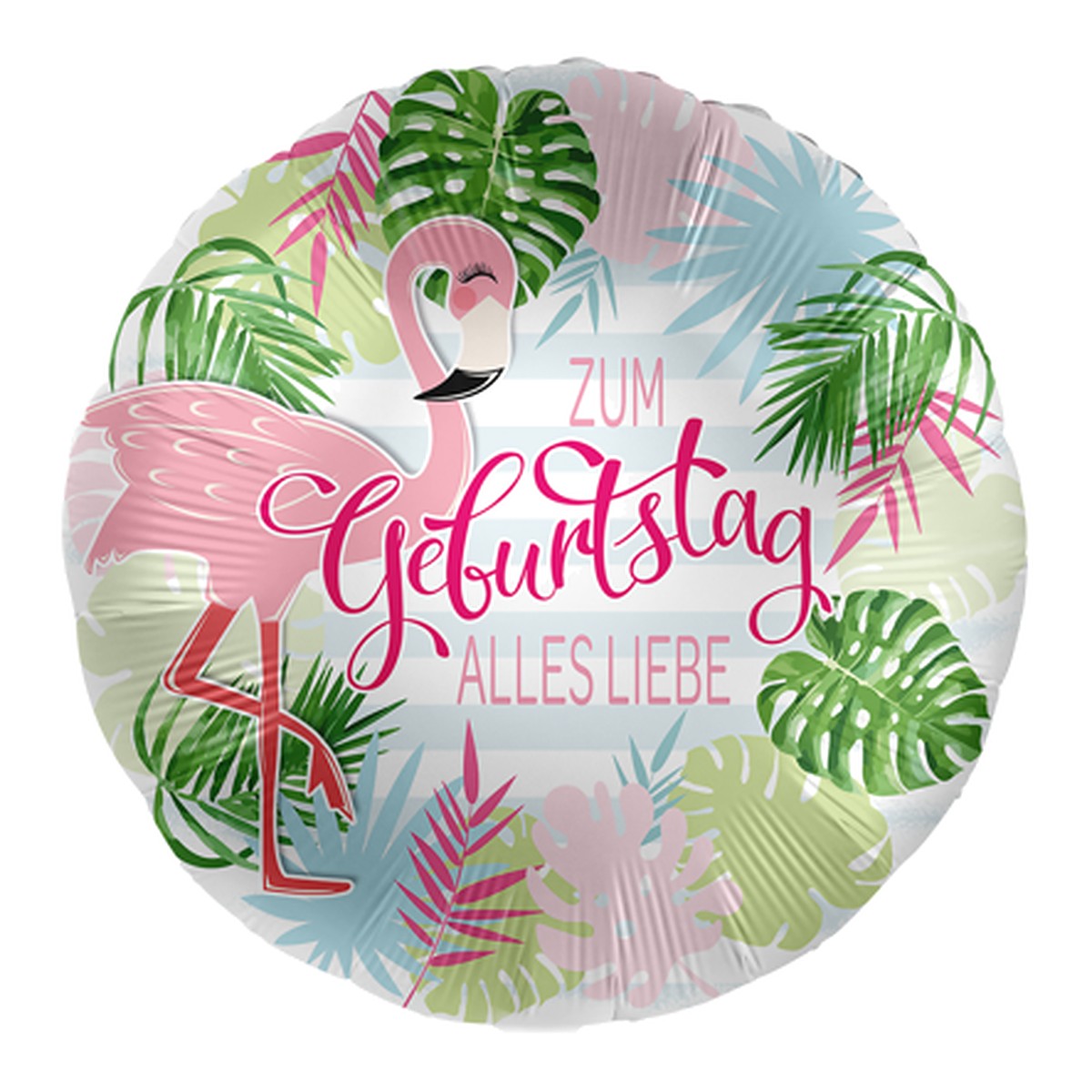 Flamingo Geburtstag Folienballon – Grösse: Midi · ungefüllt