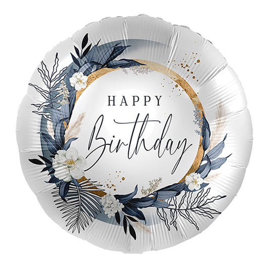 Birthday Boho Kranz Folienballon – Grösse: Midi · ungefüllt