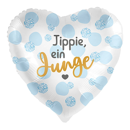 Jippie, ein Junge Folienballon – Grösse: Midi · ungefüllt