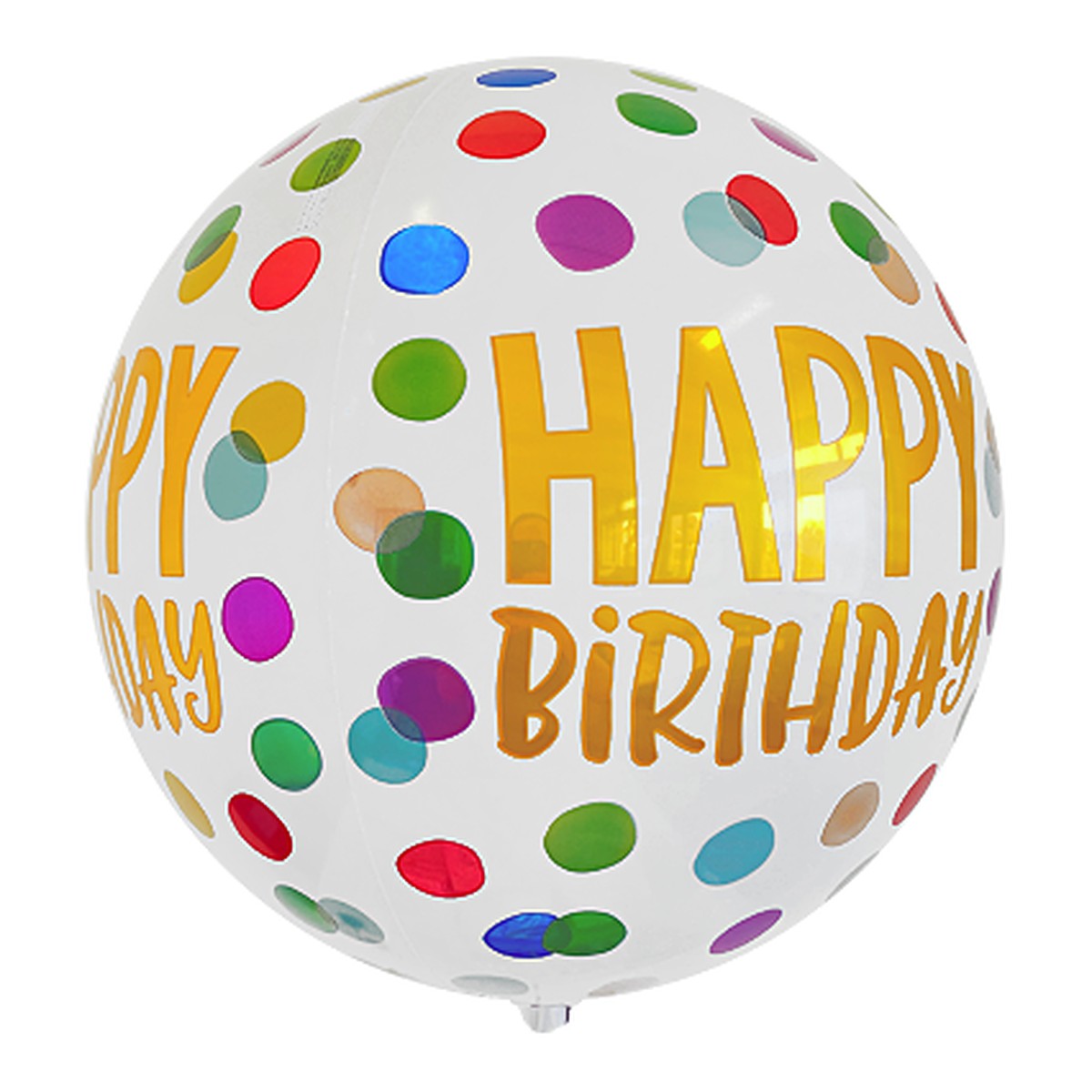 Happy Birthday Orbz Folienballon – Grösse: Midi · ungefüllt