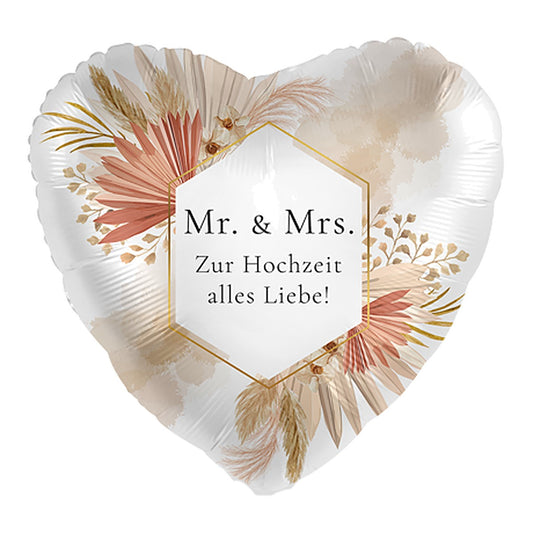 Hochzeit Bohemian Folienballon – Grösse: Midi · ungefüllt