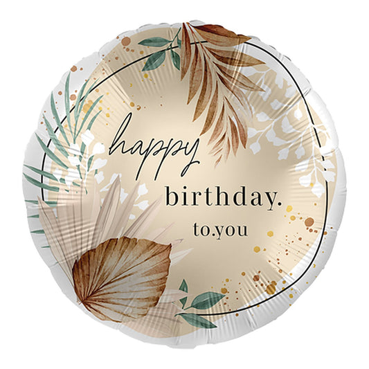 Birthday Bohemian Folienballon – Grösse: Midi · ungefüllt