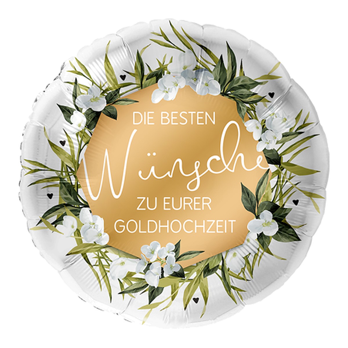 Goldhochzeit Folienballon – Grösse: Midi · ungefüllt