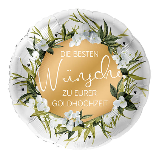 Goldhochzeit Folienballon – Grösse: Midi · ungefüllt